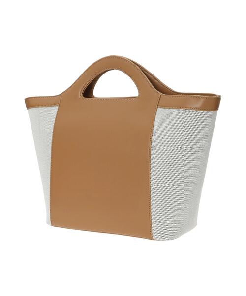 Te chichi（テチチ）の「Tメタルキャンバスエコレザーコンビトートバッグ（ハンドバッグ・レディース・ブラック/ベージュ・F）」の8枚目の写真