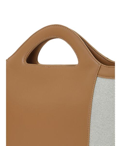 Te chichi（テチチ）の「Tメタルキャンバスエコレザーコンビトートバッグ（ハンドバッグ・レディース・ブラック/ベージュ・F）」の10枚目の写真