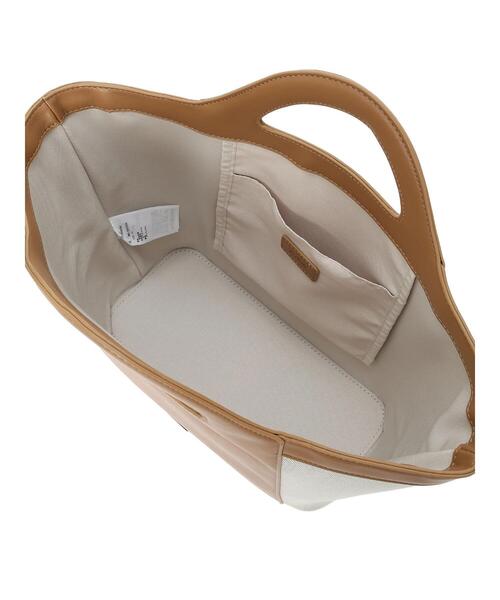 Te chichi（テチチ）の「Tメタルキャンバスエコレザーコンビトートバッグ（ハンドバッグ・レディース・ブラック/ベージュ・F）」の13枚目の写真