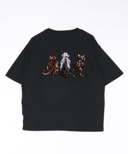 CORISCO（コリスコ）の「フロッキーアニマル柄TEE(M1)（Tシャツ/カットソー・メンズ・ホワイト/ブラック/チャコールグレー・X-LARGE/LARGE/MEDIUM）」の4枚目の写真