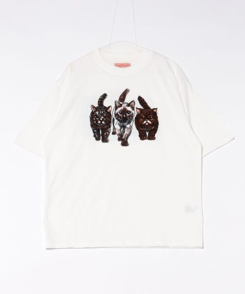 CORISCO（コリスコ）の「フロッキーアニマル柄TEE(M1)（Tシャツ/カットソー・メンズ・ホワイト/ブラック/チャコールグレー・X-LARGE/LARGE/MEDIUM）」の7枚目の写真