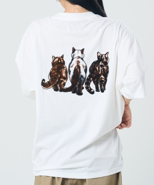CORISCO（コリスコ）の「フロッキーアニマル柄TEE(M1)（Tシャツ/カットソー・メンズ・ホワイト/ブラック/チャコールグレー・X-LARGE/LARGE/MEDIUM）」の6枚目の写真