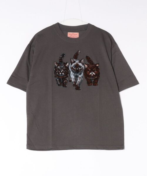 CORISCO（コリスコ）の「フロッキーアニマル柄TEE(M1)（Tシャツ/カットソー・メンズ・ホワイト/ブラック/チャコールグレー・X-LARGE/LARGE/MEDIUM）」の13枚目の写真