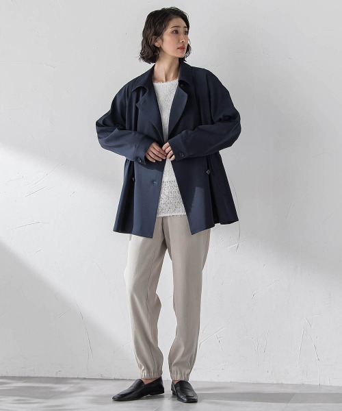 la.f…(ラエフ)の「シャンブレーショートトレンチ(トレンチコート・レディース・ベージュ/ネイビー・9号/7号)」の17枚目の写真