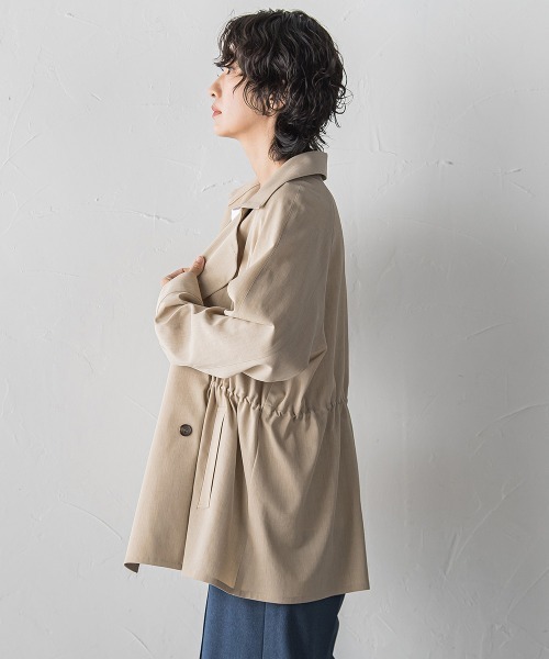 la.f…(ラエフ)の「シャンブレーショートトレンチ(トレンチコート・レディース・ベージュ/ネイビー・9号/7号)」の22枚目の写真