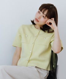 ROPE' PICNIC | ミラノリブ金ボタン半袖カーディガン(カーディガン/ボレロ)