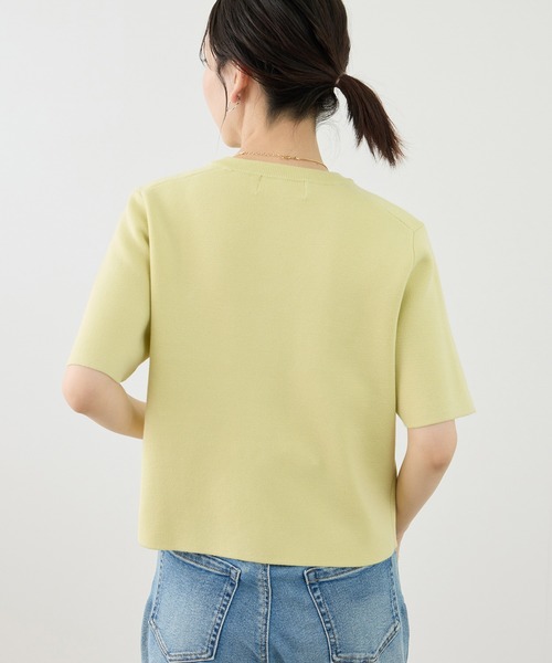 ROPE' PICNIC（ロペピクニック）の「ミラノリブ金ボタン半袖カーディガン（カーディガン/ボレロ・レディース・サックスブルー/ミント/ネイビー/オフホワイト・FREE）」の22枚目の写真