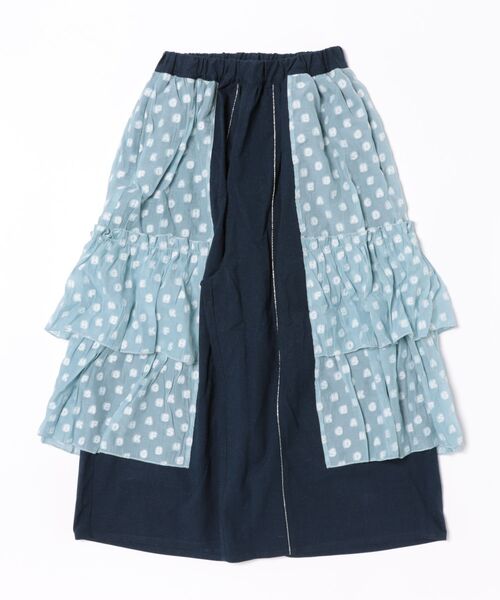 unica（ユニカ）の「alphabetオーガンジースカートパンツ  laides（その他パンツ・レディース・ネイビー/チャコールグレー×ブラック/ライトブルー・F）」の3枚目の写真