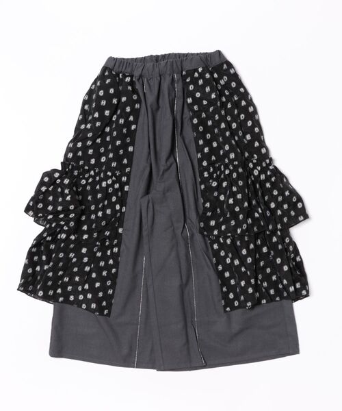 unica（ユニカ）の「alphabetオーガンジースカートパンツ  laides（その他パンツ・レディース・ネイビー/チャコールグレー×ブラック/ライトブルー・F）」の2枚目の写真