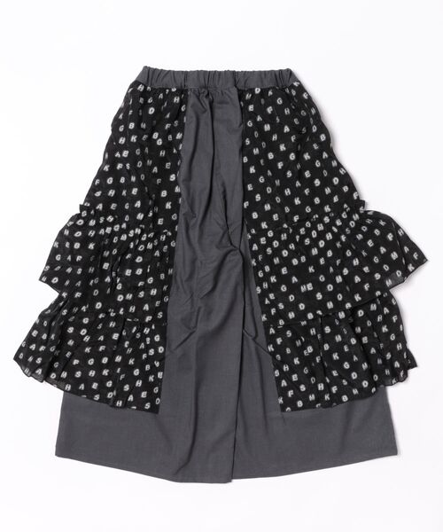 unica（ユニカ）の「alphabetオーガンジースカートパンツ  laides（その他パンツ・レディース・ネイビー/チャコールグレー×ブラック/ライトブルー・F）」の4枚目の写真