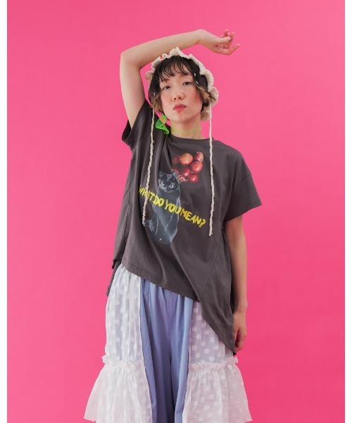unica（ユニカ）の「alphabetオーガンジースカートパンツ  laides（その他パンツ・レディース・ネイビー/チャコールグレー×ブラック/ライトブルー・F）」の22枚目の写真