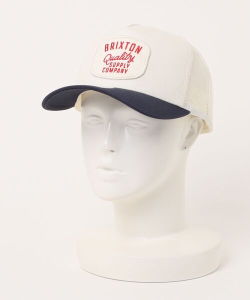 BRIXTON（ブリクストン）の「【BRIXTON/ブリクストン】HUBAL C NP MP TRUCKER HAT（キャップ・メンズ・ホワイト×ブルー/ブラック/グリーン・FREE）」の2枚目の写真