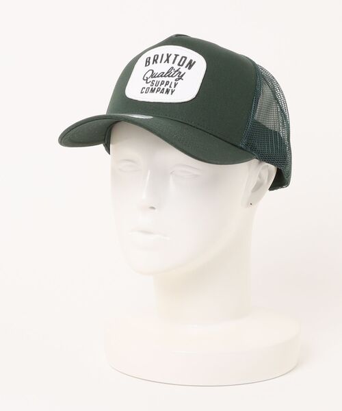 BRIXTON（ブリクストン）の「【BRIXTON/ブリクストン】HUBAL C NP MP TRUCKER HAT（キャップ・メンズ・ホワイト×ブルー/ブラック/グリーン・FREE）」の3枚目の写真
