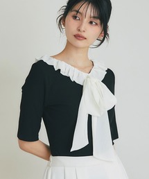 前後2WAYバックリボンカットソー