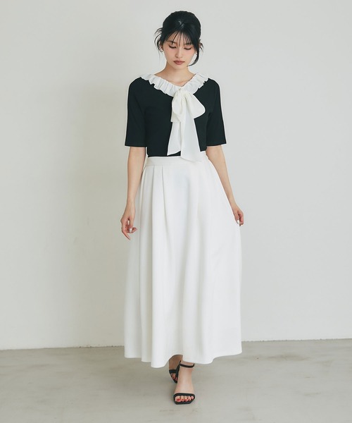 &. NOSTALGIA(アンドドットノスタルジア)の「前後2WAYバックリボンカットソー(Tシャツ/カットソー・レディース・グレー/ブラック・M)」の8枚目の写真