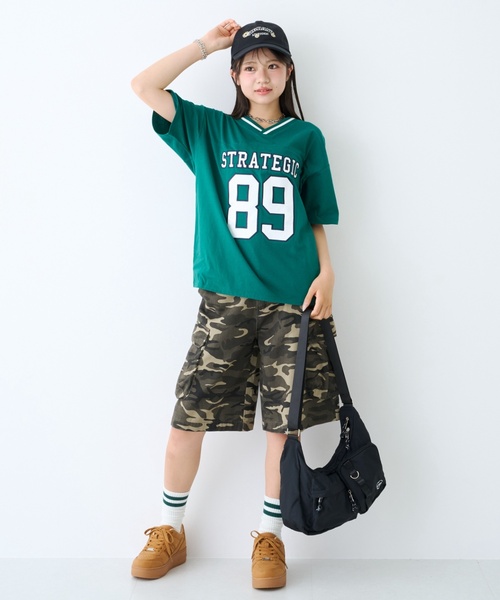 LOVETOXIC(ラブトキシック)の「【新色入荷♪】【LTXC/綿100%】ナンバーアップリケ半袖T(Tシャツ/カットソー・キッズ・トップグレー/ネイビー/オフホワイト/レッド/グリーン・L:160cm/S:140cm/M:150cm/130cm/S/M/L/SS/LL(170cm))」の17枚目の写真