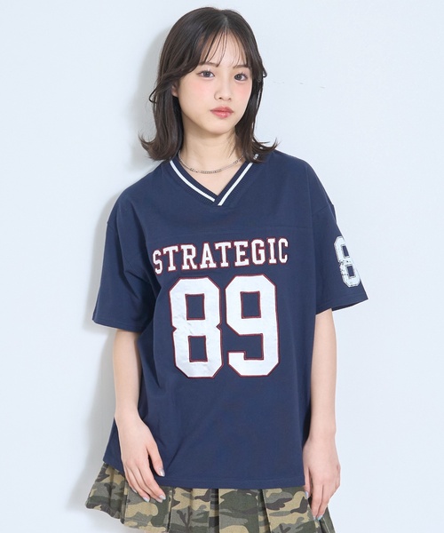 LOVETOXIC(ラブトキシック)の「【新色入荷♪】【LTXC/綿100%】ナンバーアップリケ半袖T(Tシャツ/カットソー・キッズ・トップグレー/ネイビー/オフホワイト/レッド/グリーン・L:160cm/S:140cm/M:150cm/130cm/S/M/L/SS/LL(170cm))」の20枚目の写真