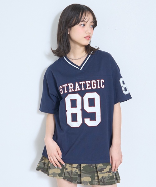 LOVETOXIC(ラブトキシック)の「【新色入荷♪】【LTXC/綿100%】ナンバーアップリケ半袖T(Tシャツ/カットソー・キッズ・トップグレー/ネイビー/オフホワイト/レッド/グリーン・L:160cm/S:140cm/M:150cm/130cm/S/M/L/SS/LL(170cm))」の21枚目の写真
