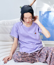 FRUIT OF THE LOOM × FREAK'S STORE/フルーツオブザルーム 別注 ピグメント ワンポイント刺繍 Tシャツ