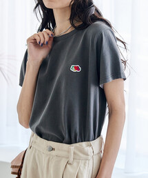 FRUIT OF THE LOOM × FREAK'S STORE/フルーツオブザルーム 別注 ピグメント ワンポイント刺繍 Tシャツ