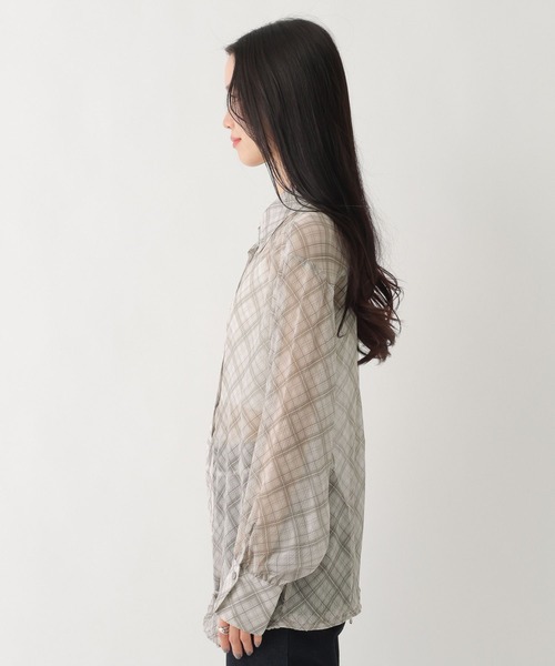 Heather(ヘザー)の「マルチWAYドッキングシャツ 666502(シャツ/ブラウス・レディース・ブルー系その他/ベージュ系その他/ピンク系その他/ホワイト系その他/ドット・FREE)」の20枚目の写真