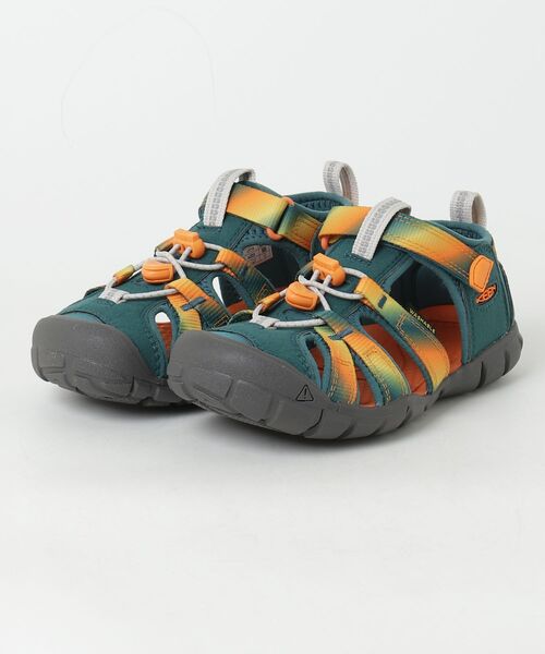 KEEN(キーン)の「SEACAMP II CNX / シーキャンプ ツー シーエヌエックス / キッズ サンダル(サンダル・キッズ・グリーン×オレンジ・23.5cm/22.5cm/22cm/21cm/20cm)」の9枚目の写真