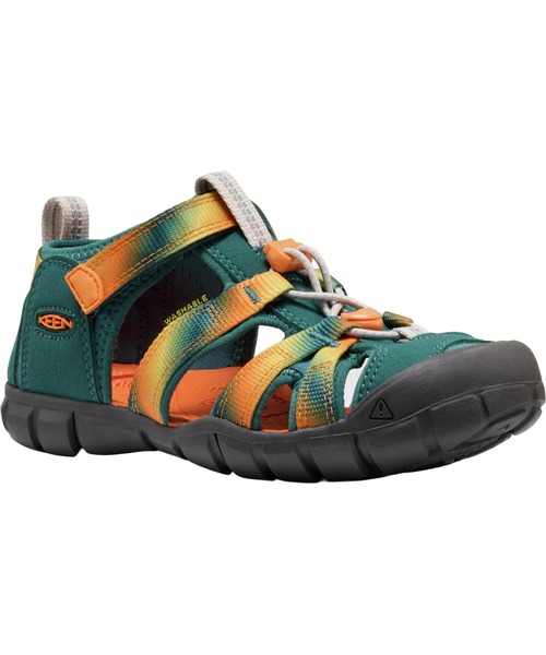 KEEN(キーン)の「SEACAMP II CNX / シーキャンプ ツー シーエヌエックス / キッズ サンダル(サンダル・キッズ・グリーン×オレンジ・23.5cm/22.5cm/22cm/21cm/20cm)」の5枚目の写真