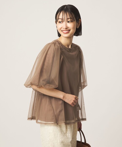 チュール 2WAY プルオーバー（Tシャツ/カットソー）｜green label