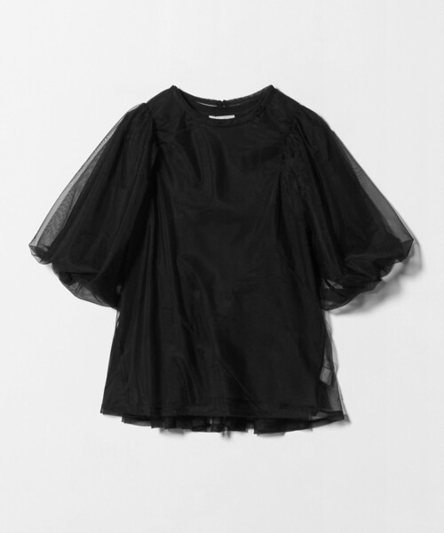 green label relaxing(グリーンレーベルリラクシング)の「チュール 2WAY プルオーバー(Tシャツ/カットソー・レディース・ベージュ/ブラック/オフホワイト・FREE)」の5枚目の写真