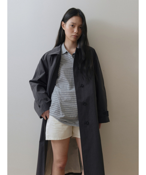 UNNOUT（アナウト）の「クラシック マック トレンチコート チャコール（トレンチコート・レディース・その他・SMALL/MEDIUM）」の2枚目の写真