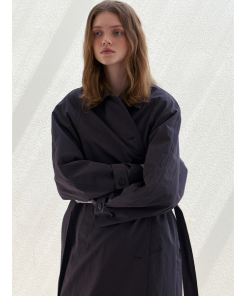 UNNOUT（アナウト）の「クラシック マック トレンチコート チャコール（トレンチコート・レディース・その他・SMALL/MEDIUM）」の5枚目の写真