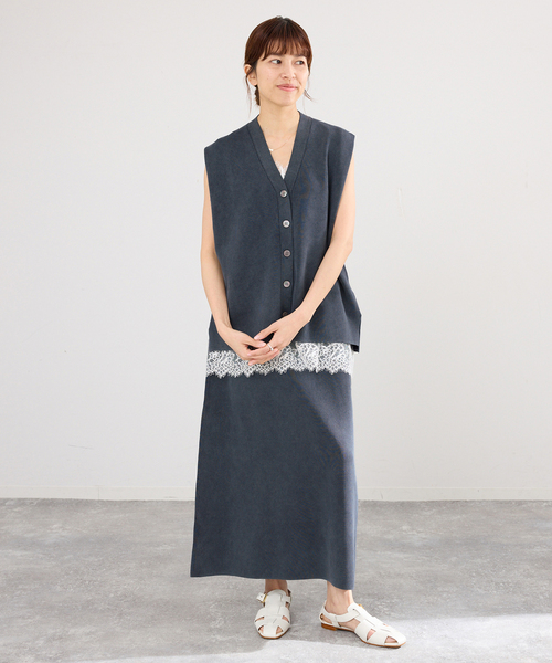 IENA（イエナ）の「《セットアップ対応》ダンボールストーンスカート（スカート・レディース・ブラウン/チャコールグレー・FREE）」の3枚目の写真
