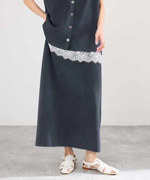 IENA（イエナ）の「《セットアップ対応》ダンボールストーンスカート（スカート・レディース・ブラウン/チャコールグレー・FREE）」の5枚目の写真