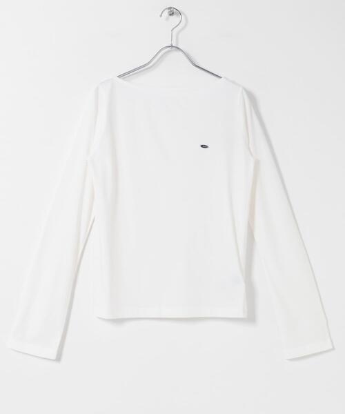 SENSE OF PLACE by URBAN RESEARCH（センスオブプレイスバイアーバンリサーチ）の「ストレートボートネックシアーTシャツ（Tシャツ/カットソー・レディース・オフホワイト/ブラック/ライトブルー・ONE）」の10枚目の写真