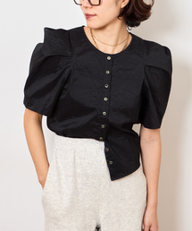 Bonum（ボナム）の「SHEER BUBBLE SLEEVE ブラウス（シャツ/ブラウス）」