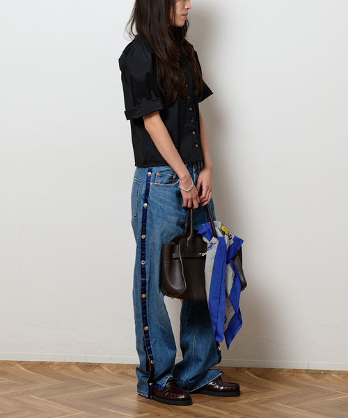 Bonum（ボナム）の「SHEER BUBBLE SLEEVE ブラウス（シャツ/ブラウス・レディース・ブラック・FREE）」の9枚目の写真