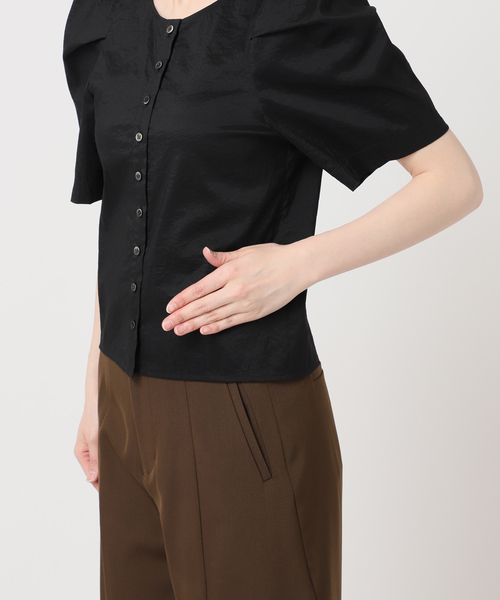 Bonum（ボナム）の「SHEER BUBBLE SLEEVE ブラウス（シャツ/ブラウス・レディース・ブラック・FREE）」の15枚目の写真