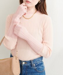 リネンタッチランダムリブプルオーバー