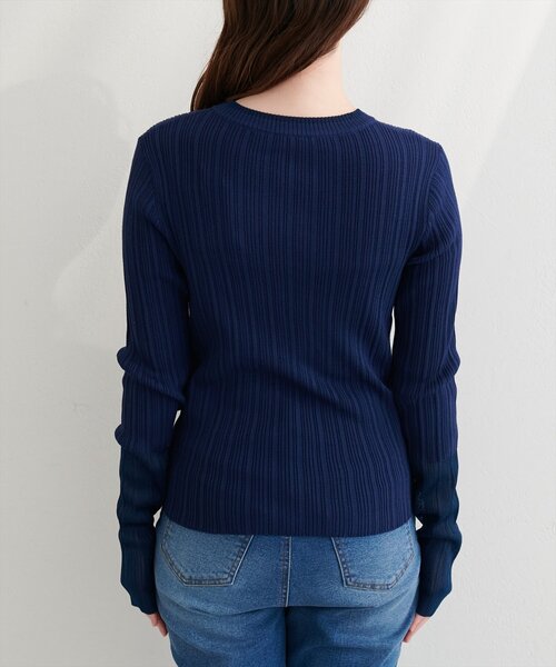 natural couture(ナチュラルクチュール)の「リネンタッチランダムリブプルオーバー(ニット/セーター・レディース・ネイビー/ピンク/イエロー・FREE)」の10枚目の写真