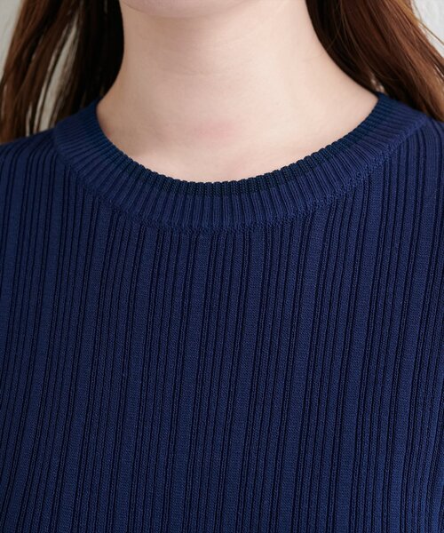 natural couture(ナチュラルクチュール)の「リネンタッチランダムリブプルオーバー(ニット/セーター・レディース・ネイビー/ピンク/イエロー・FREE)」の11枚目の写真