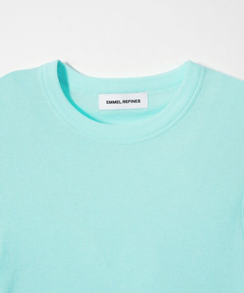 EMMEL REFINES（エメルリファインズ）の「＜EMMEL REFINES＞EM シアーテレコ クルーネック Tシャツ（Tシャツ/カットソー・レディース・ライトブルー/ライム/ブラック・FREE）」の20枚目の写真