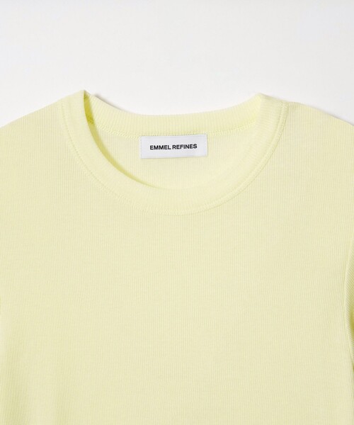 EMMEL REFINES（エメルリファインズ）の「＜EMMEL REFINES＞EM シアーテレコ クルーネック Tシャツ（Tシャツ/カットソー・レディース・ライトブルー/ライム/ブラック・FREE）」の12枚目の写真