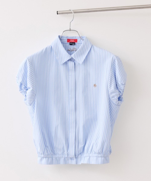POLO BCS（ポロ ビーシーエス）の「【POLO BCS】コンパクトシャツ（シャツ/ブラウス・レディース・ピンク/ブラック系その他/ホワイト系その他/サックスブルー・FREE）」の3枚目の写真
