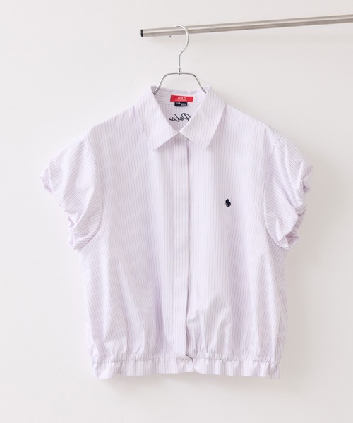 POLO BCS（ポロ ビーシーエス）の「【POLO BCS】コンパクトシャツ（シャツ/ブラウス・レディース・ピンク/ブラック系その他/ホワイト系その他/サックスブルー・FREE）」の7枚目の写真