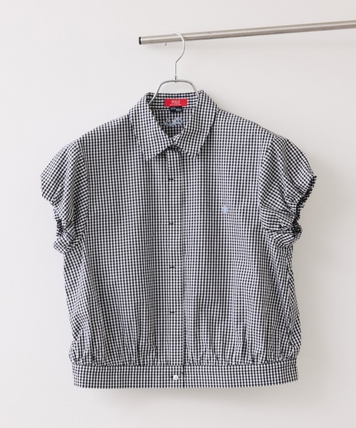 POLO BCS（ポロ ビーシーエス）の「【POLO BCS】コンパクトシャツ（シャツ/ブラウス・レディース・ピンク/ブラック系その他/ホワイト系その他/サックスブルー・FREE）」の9枚目の写真