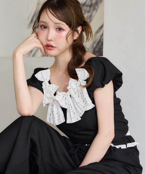 セール】【Black Ribbon Collection】リボンブラウス（シャツ/ブラウス 