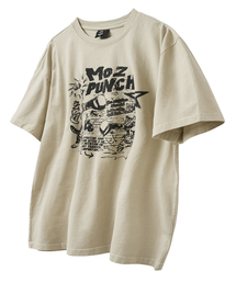 パンチピグメントオーバーサイズ半袖Tシャツベージュ