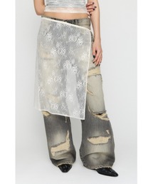 MESH LACE WRAP スカート