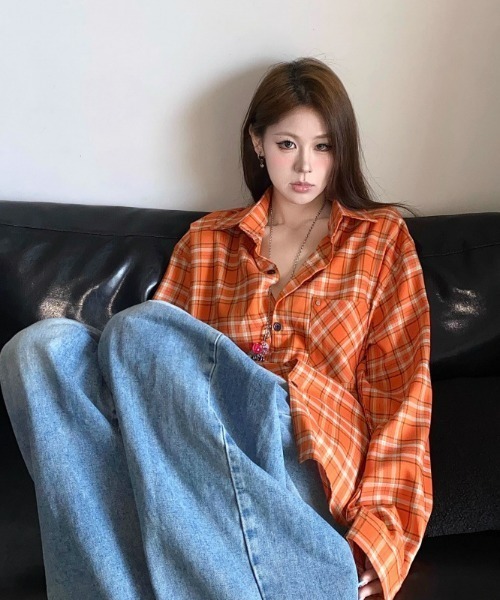 REBALANCE（リバランス）の「レトロチェックシャツ（シャツ/ブラウス・レディース・A・X-LARGE/MEDIUM/LARGE）」の4枚目の写真