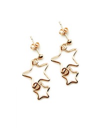 CARROLL キャロル シアダブルスタードロップデザインピアス